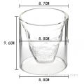 Borosilicaat dubbelwandige schedel wijnglas